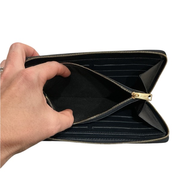 Celine Dark Navy Zip Around Wallet - Picture 6 of 9